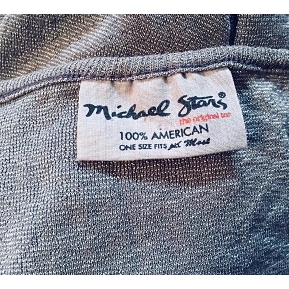 MICHAEL STARS One Sz Fit Most Tee Blue Metallic - Picture 5 of 6